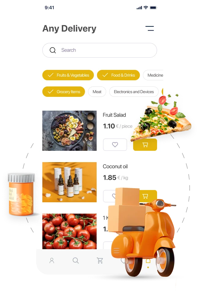 Grocery ordering app development