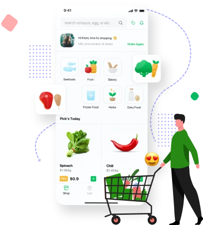Grocery ordering app development
